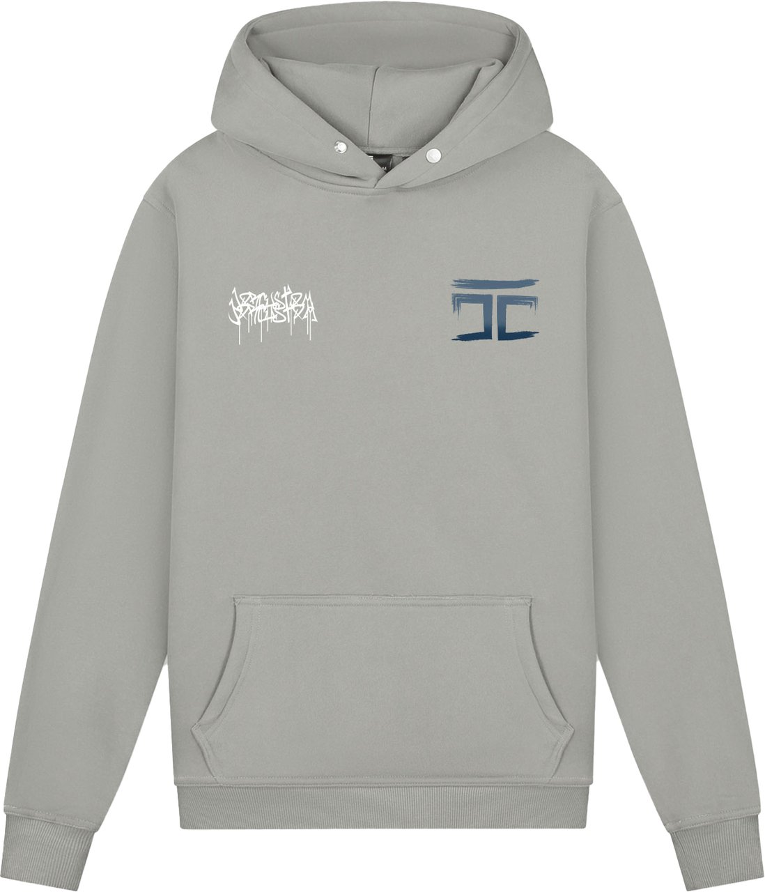 JORCUSTOM Graffiti Slim Fit Hoodie GlGrey Grijs