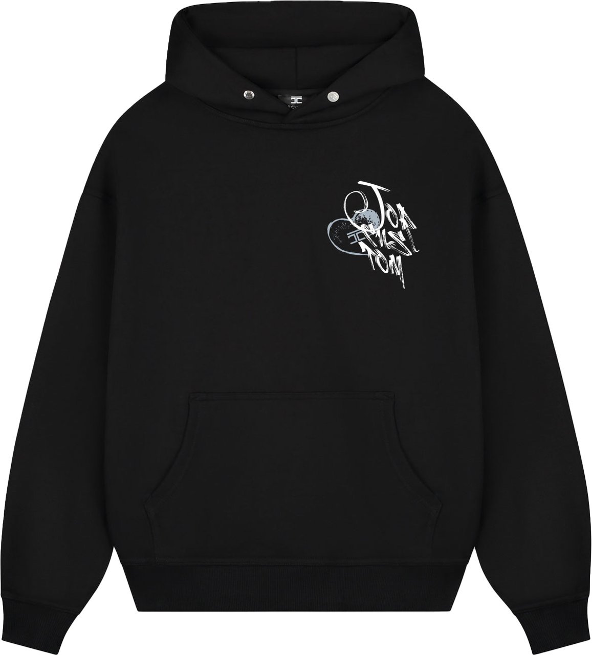 JORCUSTOM LoveAngel Oversized Hoodie Black Zwart