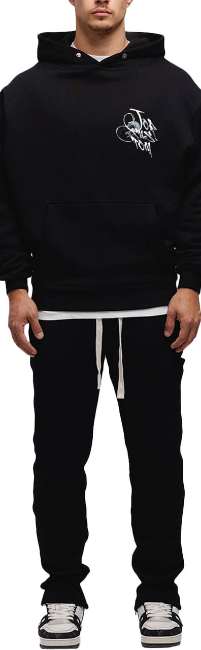 JORCUSTOM LoveAngel Oversized Hoodie Black Zwart