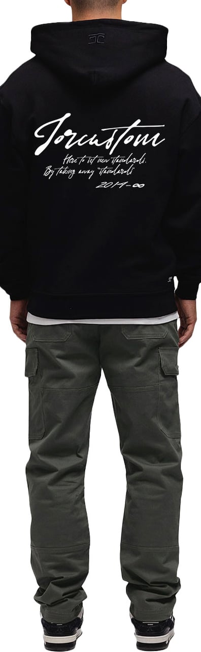 JORCUSTOM NewStandards Oversized Hoodie Black Zwart