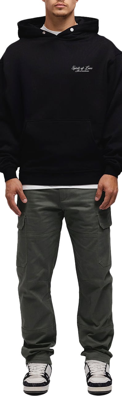 JORCUSTOM SpiritOfLove Oversized Hoodie Black Zwart