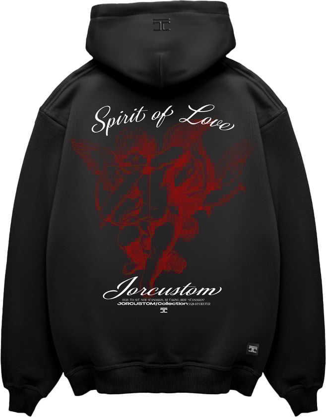 JORCUSTOM SpiritOfLove Oversized Hoodie Black Zwart