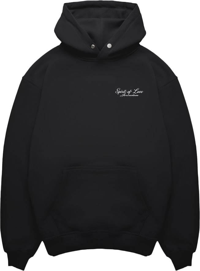 JORCUSTOM SpiritOfLove Oversized Hoodie Black Zwart