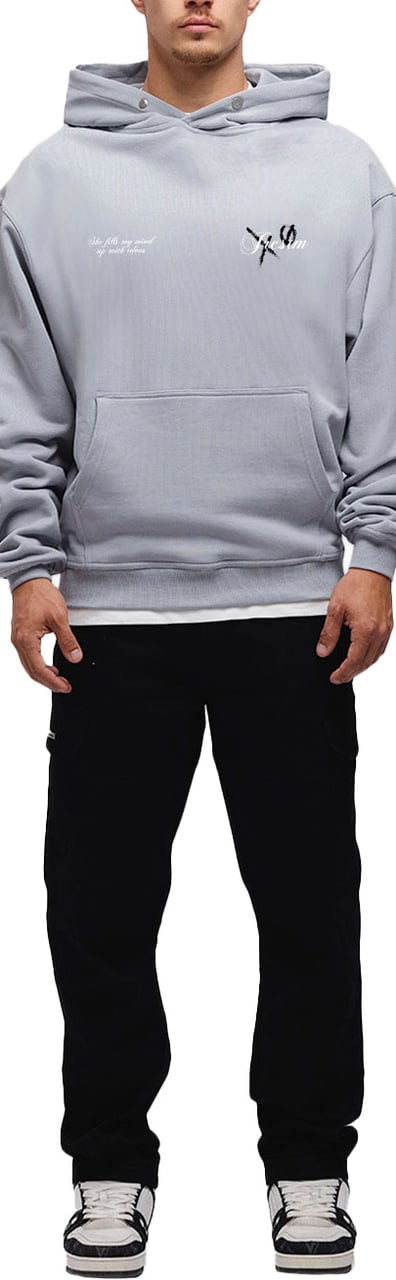 JORCUSTOM Angel Oversized Hoodie AshBlue Blauw
