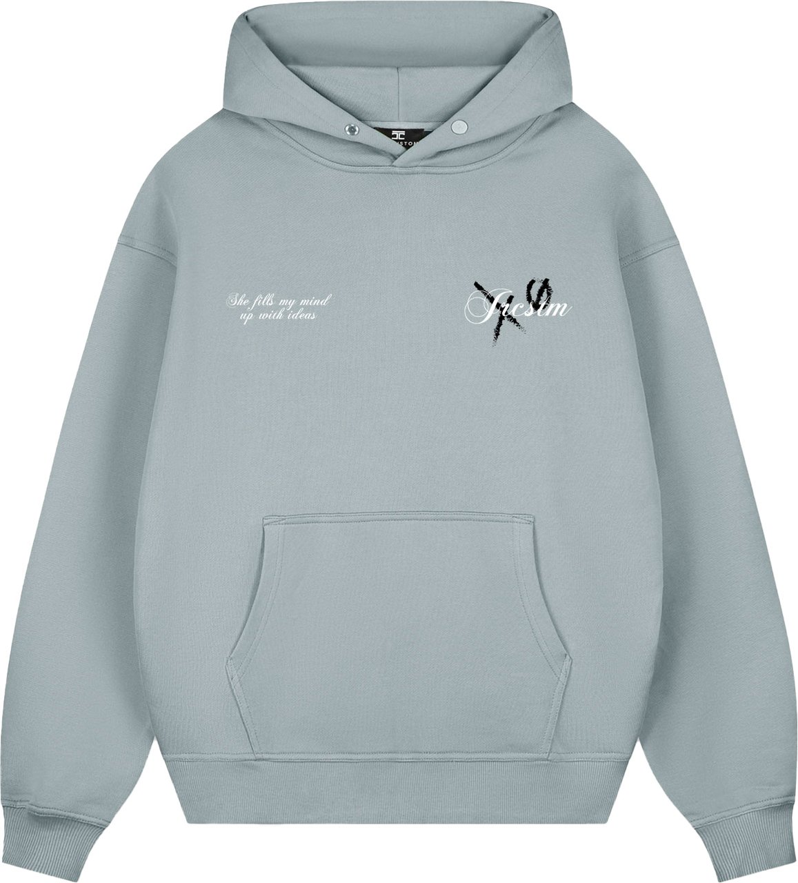 JORCUSTOM Angel Oversized Hoodie AshBlue Blauw