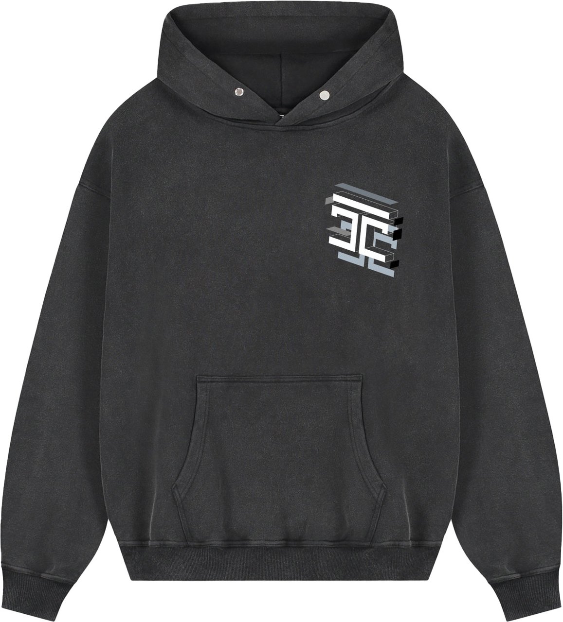 JORCUSTOM Assembly Oversized Hoodie AcidGrey Grijs