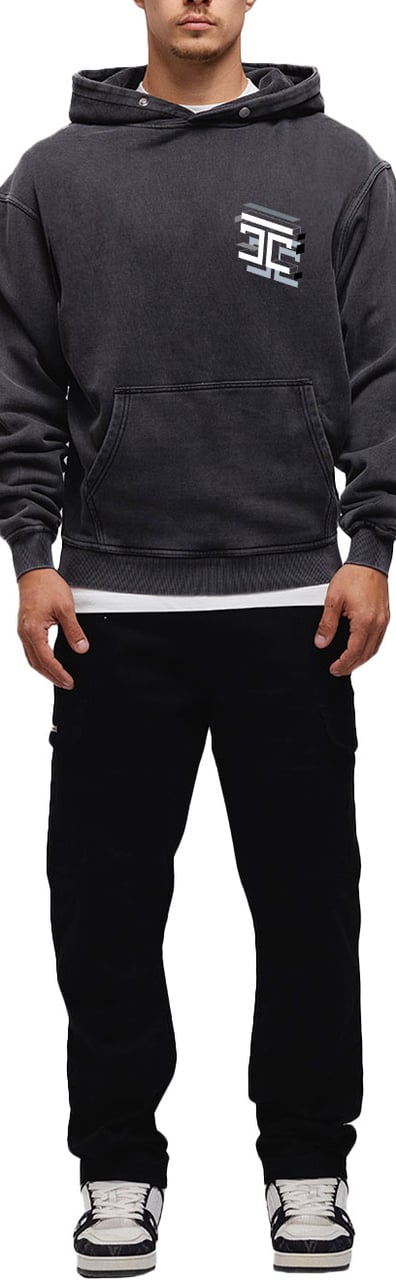 JORCUSTOM Assembly Oversized Hoodie AcidGrey Grijs