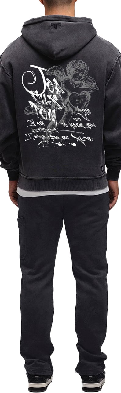 JORCUSTOM LoveAngel Oversized Hoodie AcidGrey Grijs