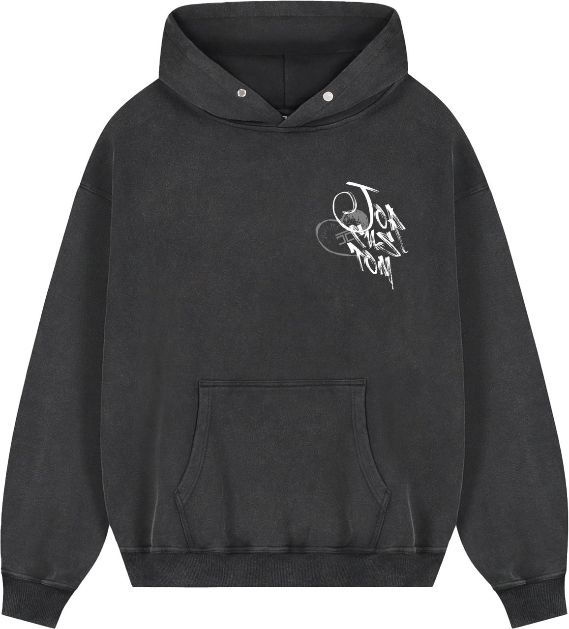 JORCUSTOM LoveAngel Oversized Hoodie AcidGrey Grijs