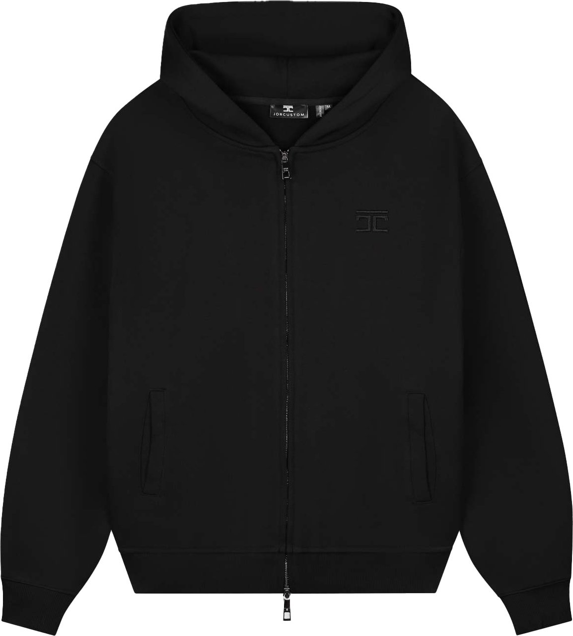JORCUSTOM Angel Zipped Hoodie Black Zwart