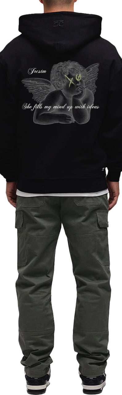 JORCUSTOM Angel Zipped Hoodie Black Zwart