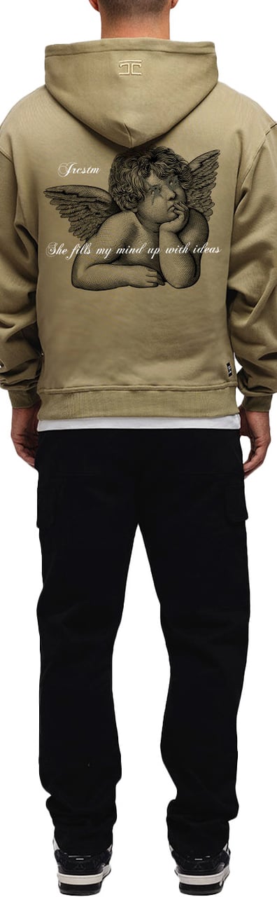 JORCUSTOM Angel Zipped Hoodie Olive Groen