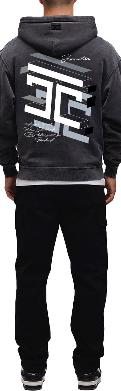 JORCUSTOM Assembly Zipped Hoodie AcidGrey Grijs