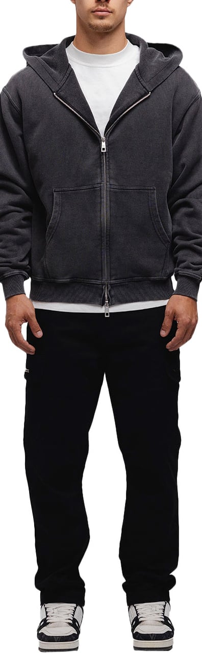 JORCUSTOM LoveAngel Zipped Hoodie AcidGrey Grijs