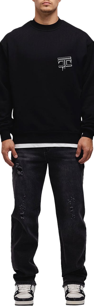 JORCUSTOM Bubble Crewneck Sweater Black Zwart