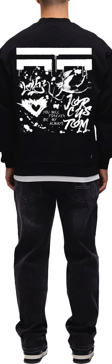 JORCUSTOM Forever Crewneck Sweater Black Zwart