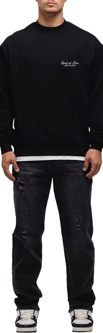 JORCUSTOM SpiritOfLove Crewneck Sweater Black Zwart