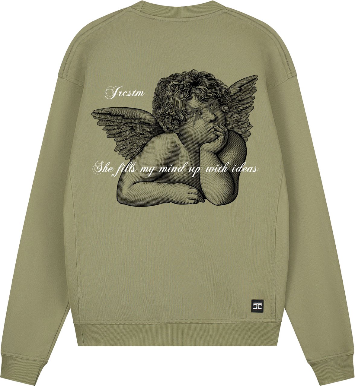 JORCUSTOM Angel Crewneck Sweater Olive Groen