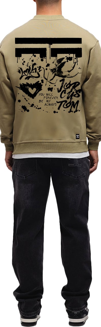 JORCUSTOM Forever Crewneck Sweater Olive Groen