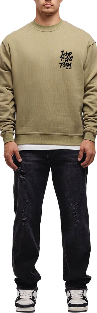 JORCUSTOM Forever Crewneck Sweater Olive Groen