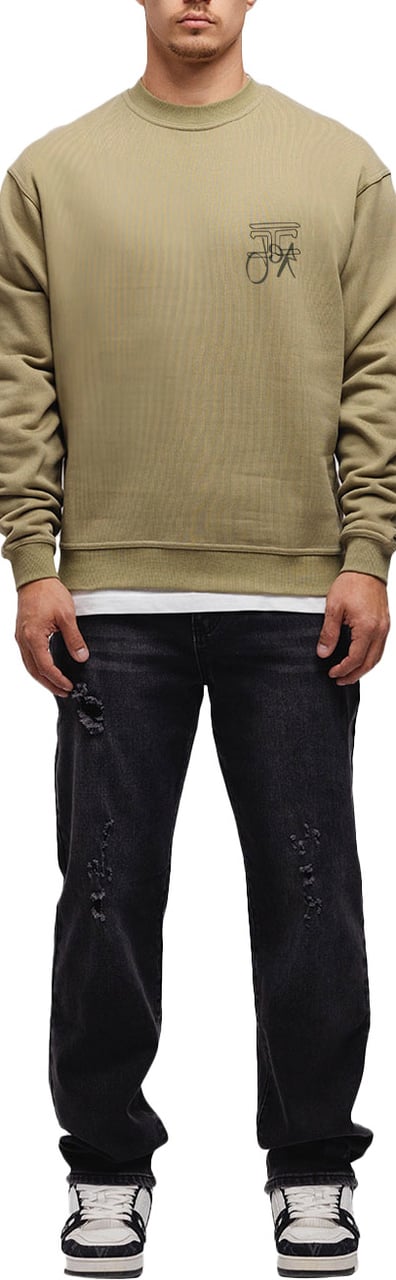 JORCUSTOM Future Crewneck Sweater Olive Groen
