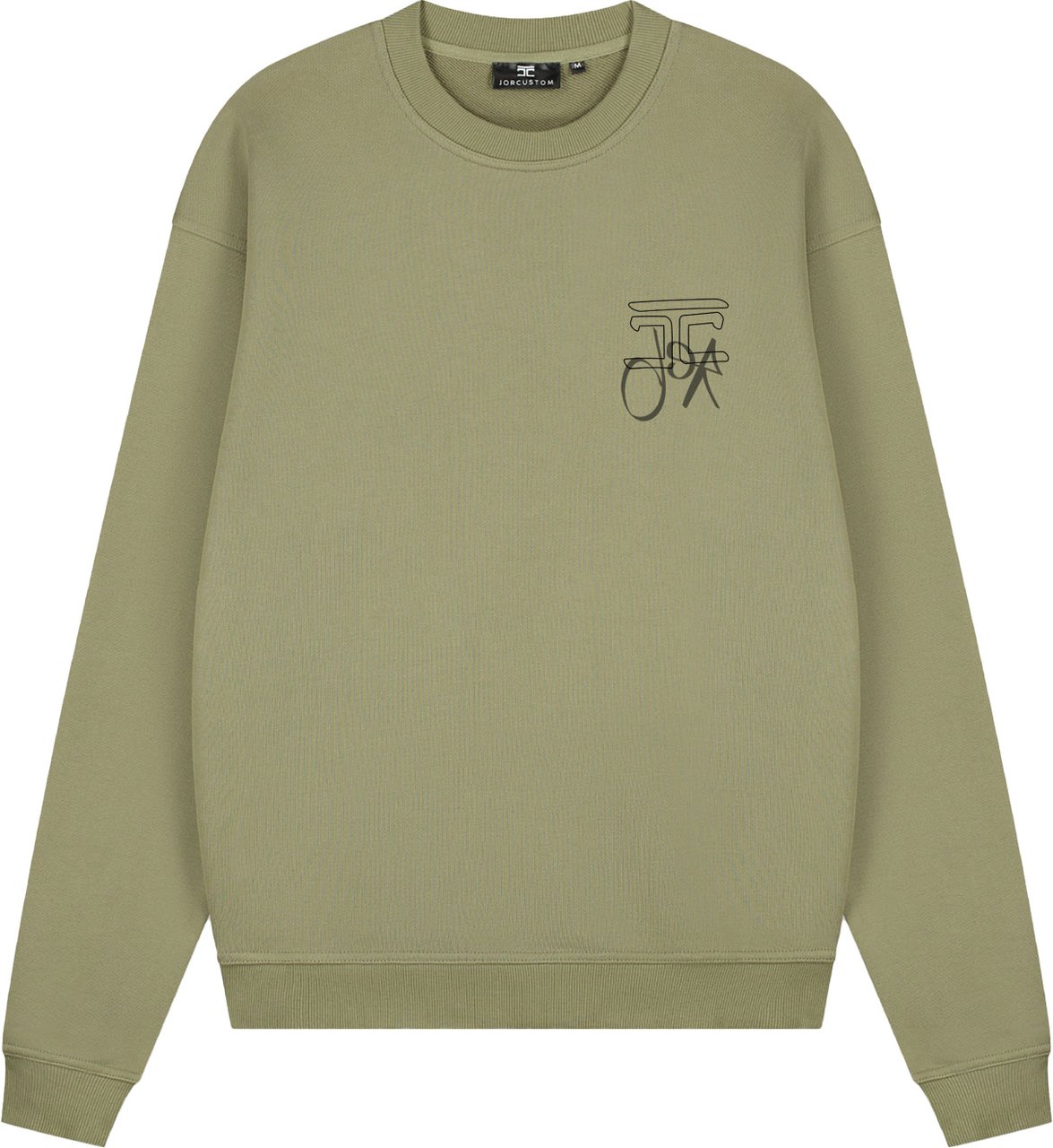 JORCUSTOM Future Crewneck Sweater Olive Groen
