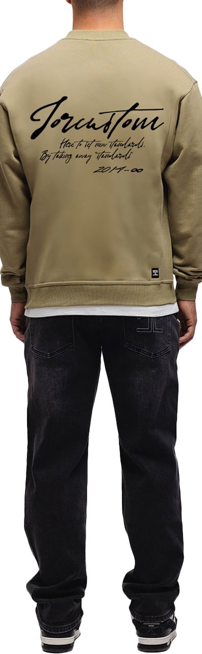 JORCUSTOM NewStandards Crewneck Sweater Olive Groen