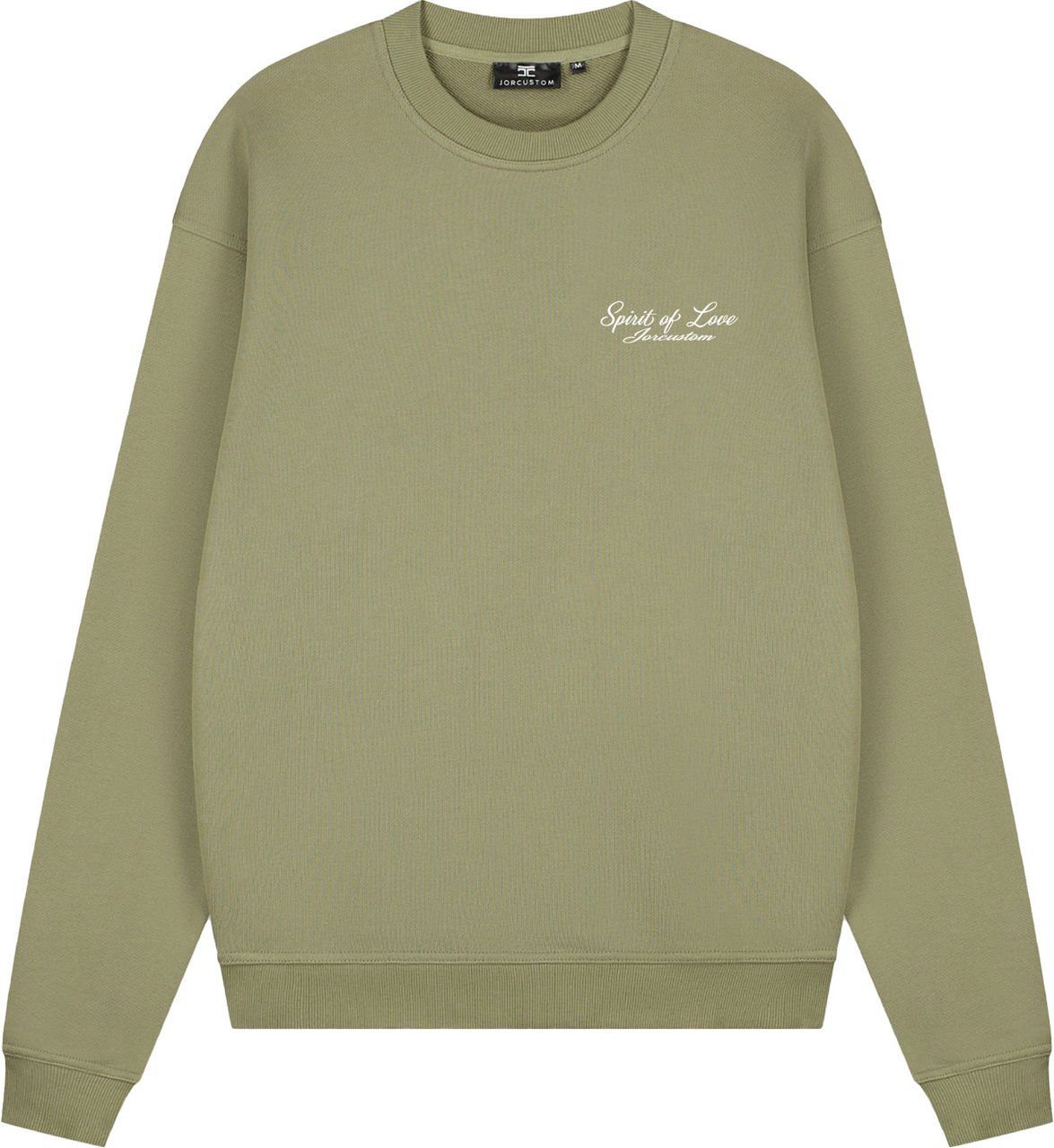 JORCUSTOM SpiritOfLove Crewneck Sweater Olive Groen