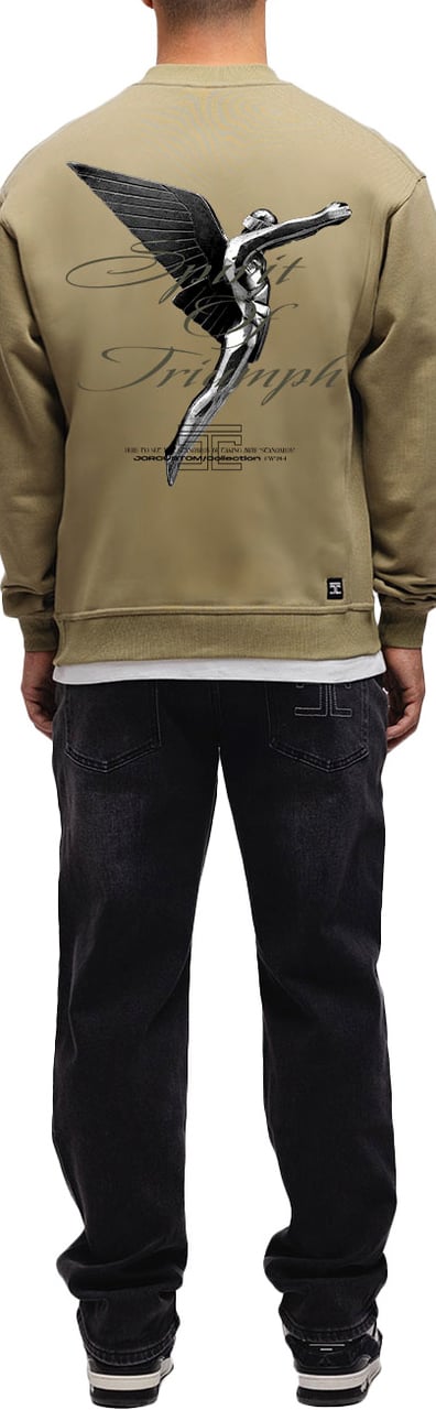 JORCUSTOM Triumph Crewneck Sweater Olive Groen