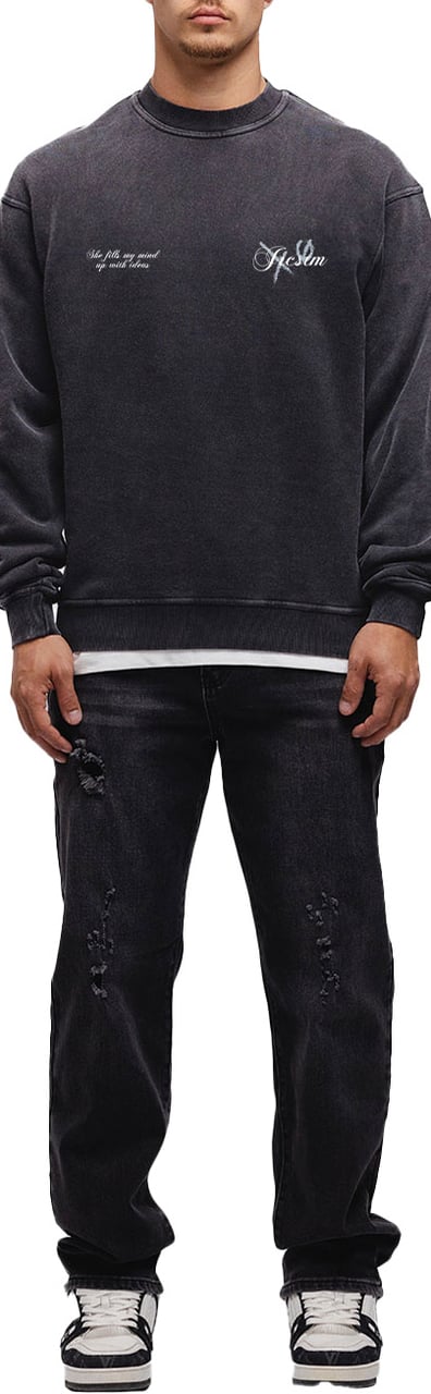 JORCUSTOM Angel Crewneck Sweater AcidGrey Grijs
