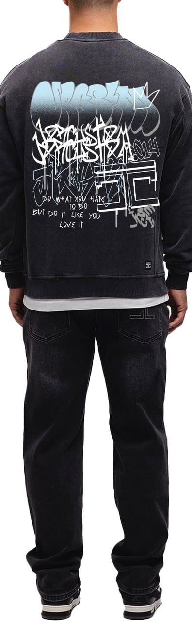 JORCUSTOM Bubble Crewneck Sweater AcidGrey Grijs