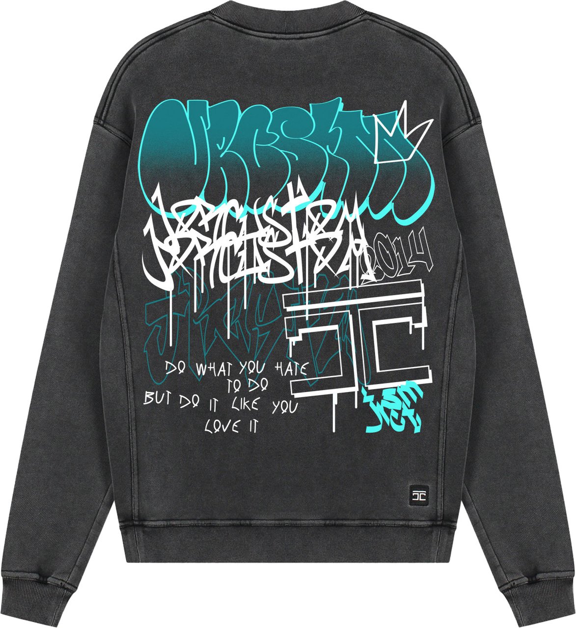 JORCUSTOM Bubble Crewneck Sweater AcidGrey Grijs