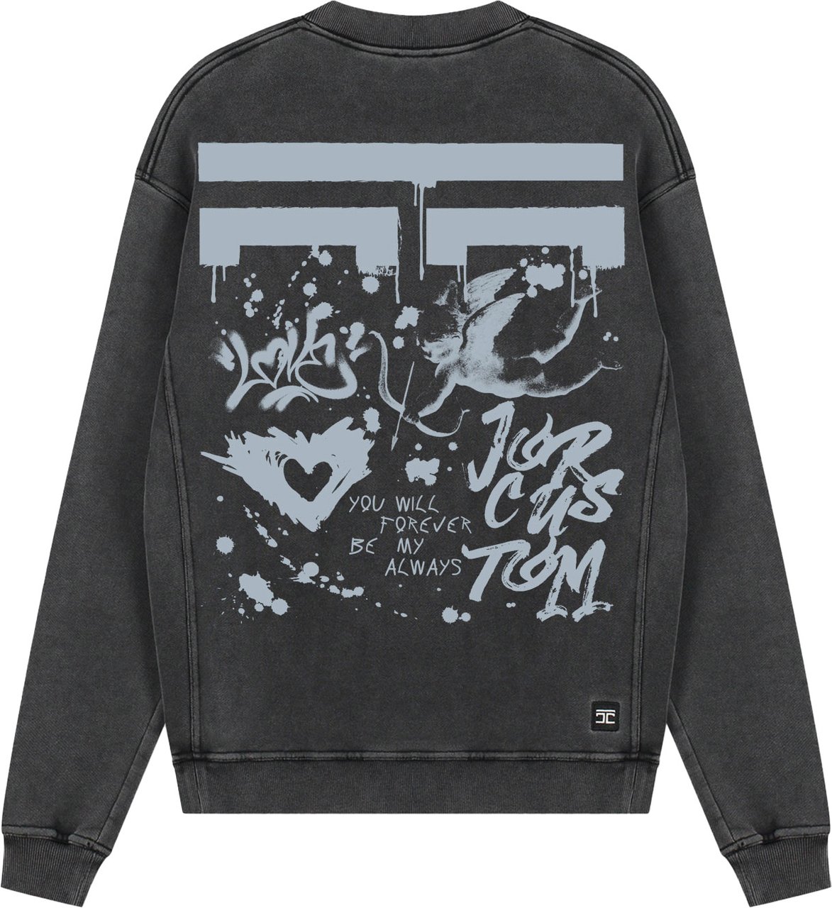 JORCUSTOM Forever Crewneck Sweater AcidGrey Grijs
