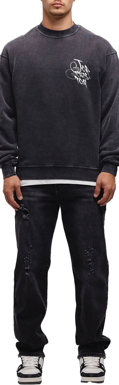 JORCUSTOM LoveAngel Crewneck Sweater AcidGrey Grijs