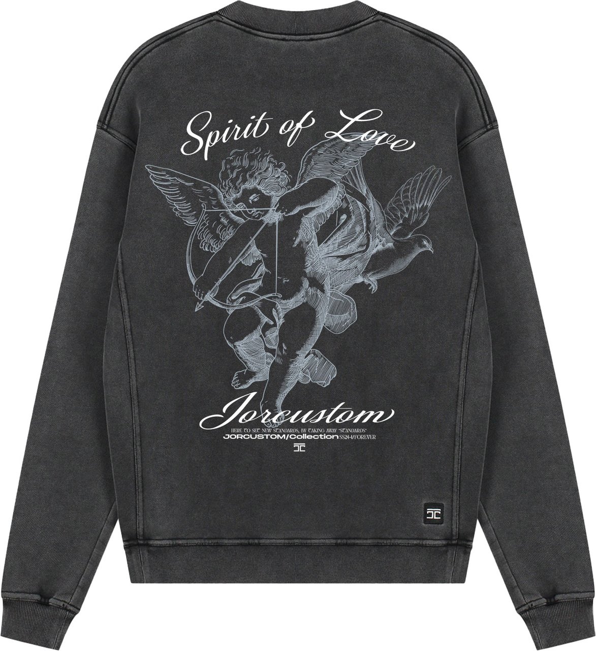JORCUSTOM SpiritOfL Crewneck Sweater AcidGrey Grijs