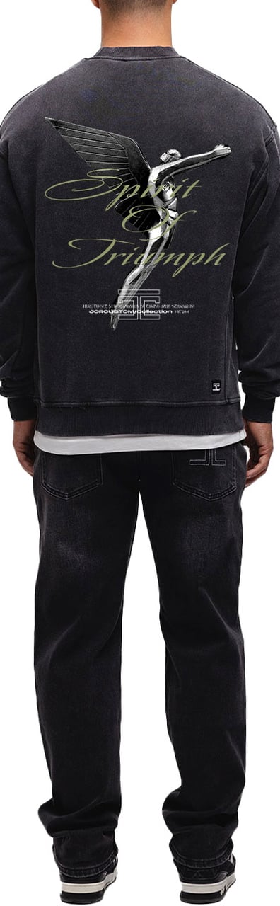 JORCUSTOM Triumph Crewneck Sweater AcidGrey Grijs
