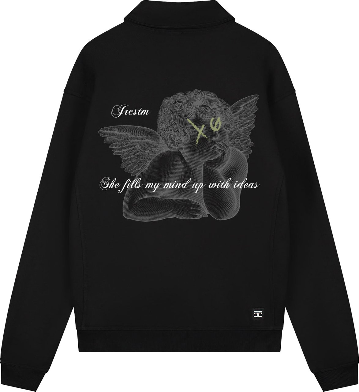 JORCUSTOM Angel Zip Sweater Black Zwart