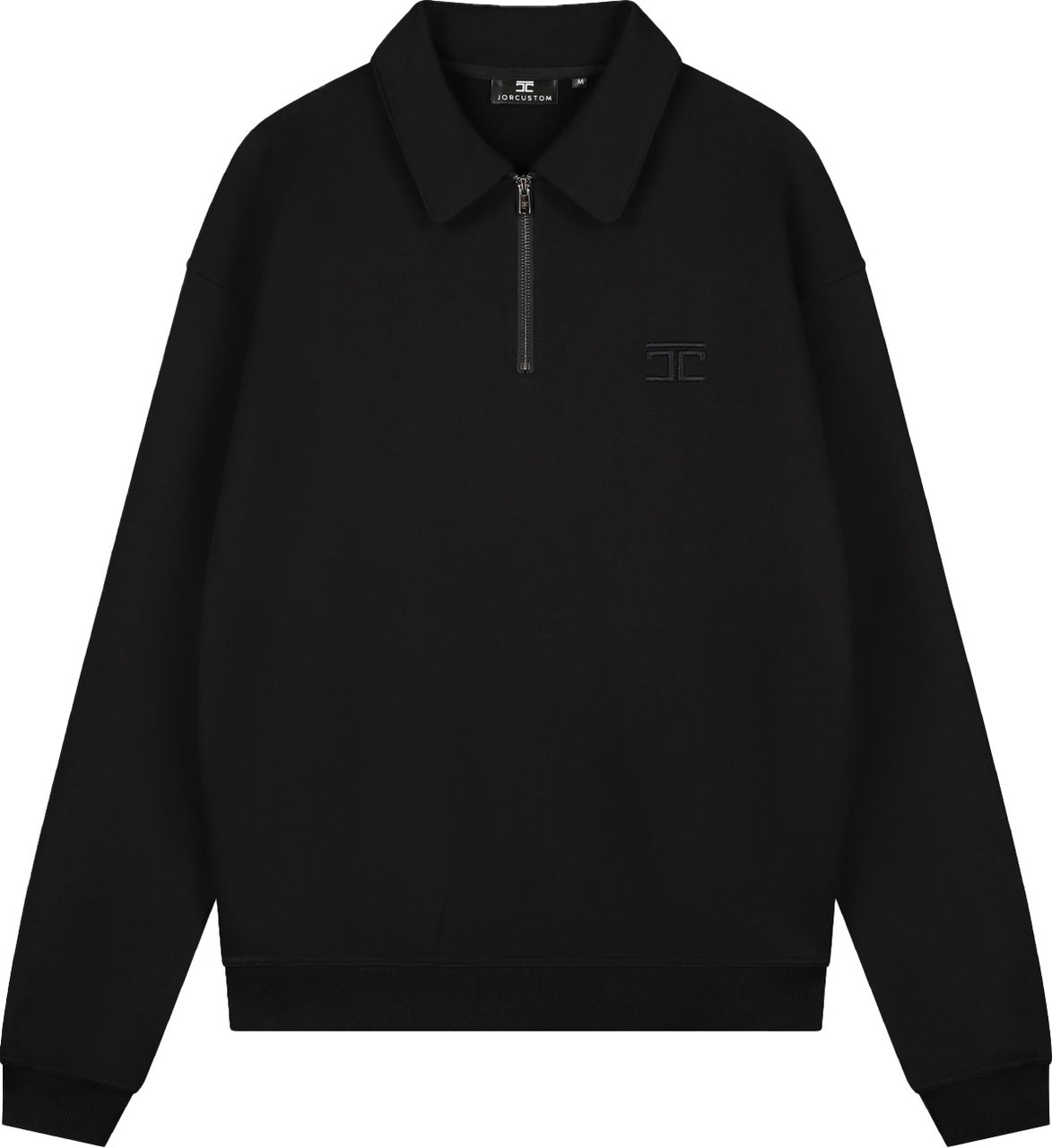 JORCUSTOM Artist Zip Sweater Black Zwart