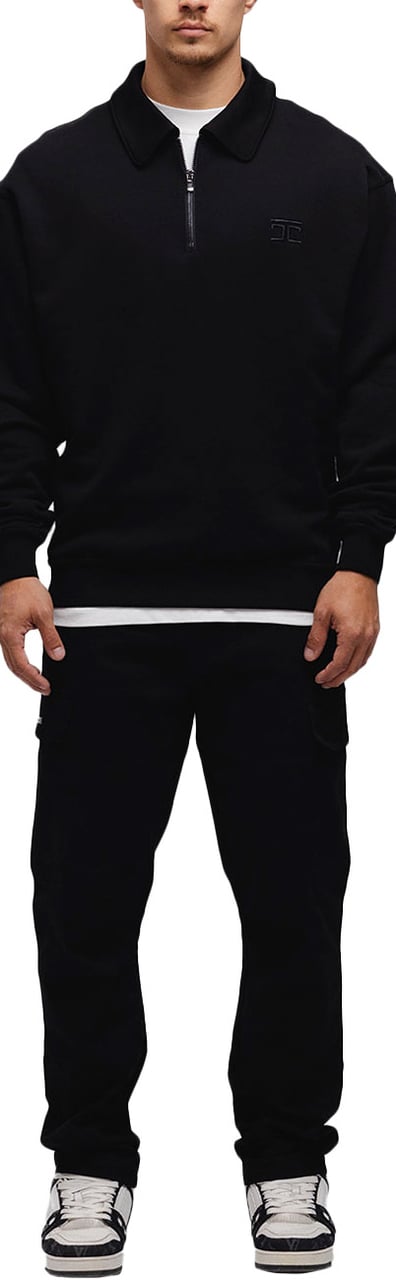 JORCUSTOM SpiritOfLove Zip Sweater Black Zwart
