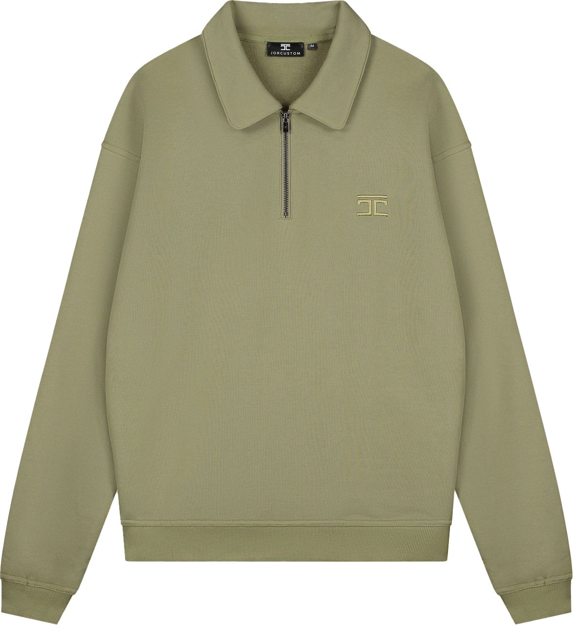 JORCUSTOM Angel Zip Sweater Olive Groen