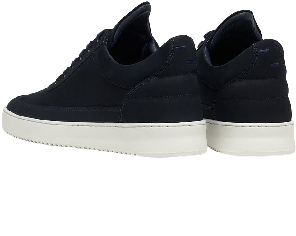 Filling Pieces Low Top Ripple Nubuck Navy Blauw