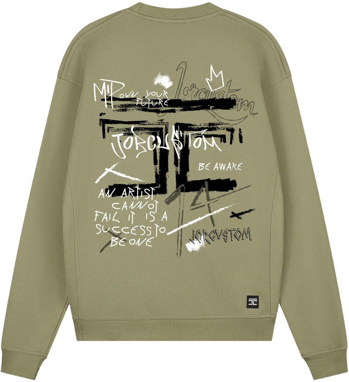 JORCUSTOM Artist Crewneck Sweater Olive Groen