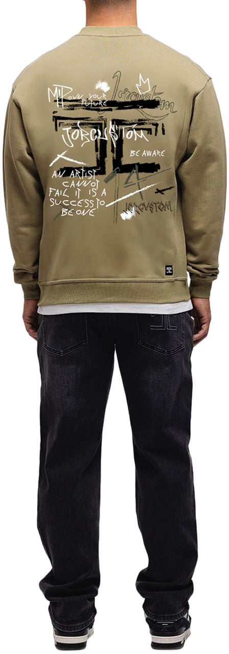JORCUSTOM Artist Crewneck Sweater Olive Groen