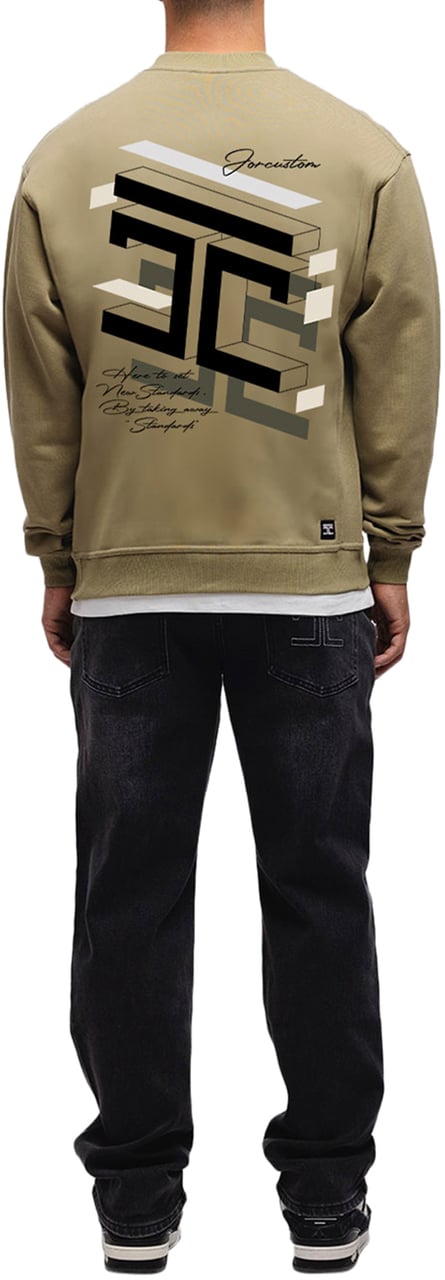 JORCUSTOM Assembly Crewneck Sweater Olive Groen