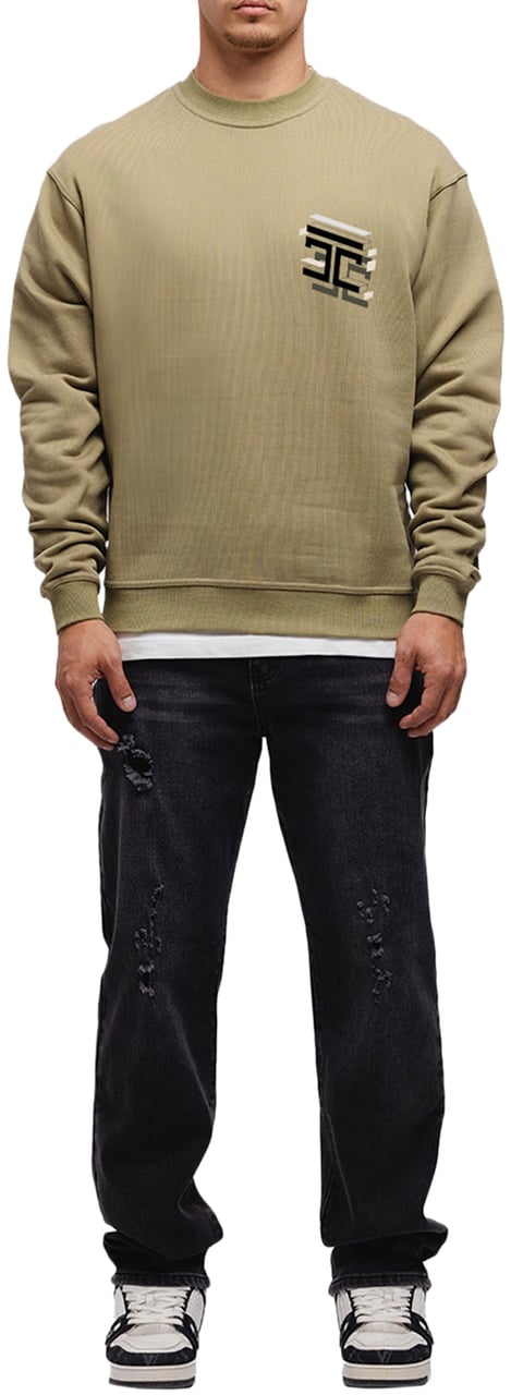 JORCUSTOM Assembly Crewneck Sweater Olive Groen