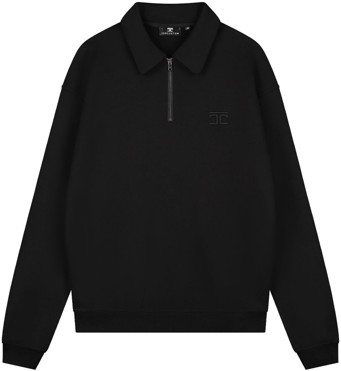 JORCUSTOM Future Zip Sweater Black Zwart