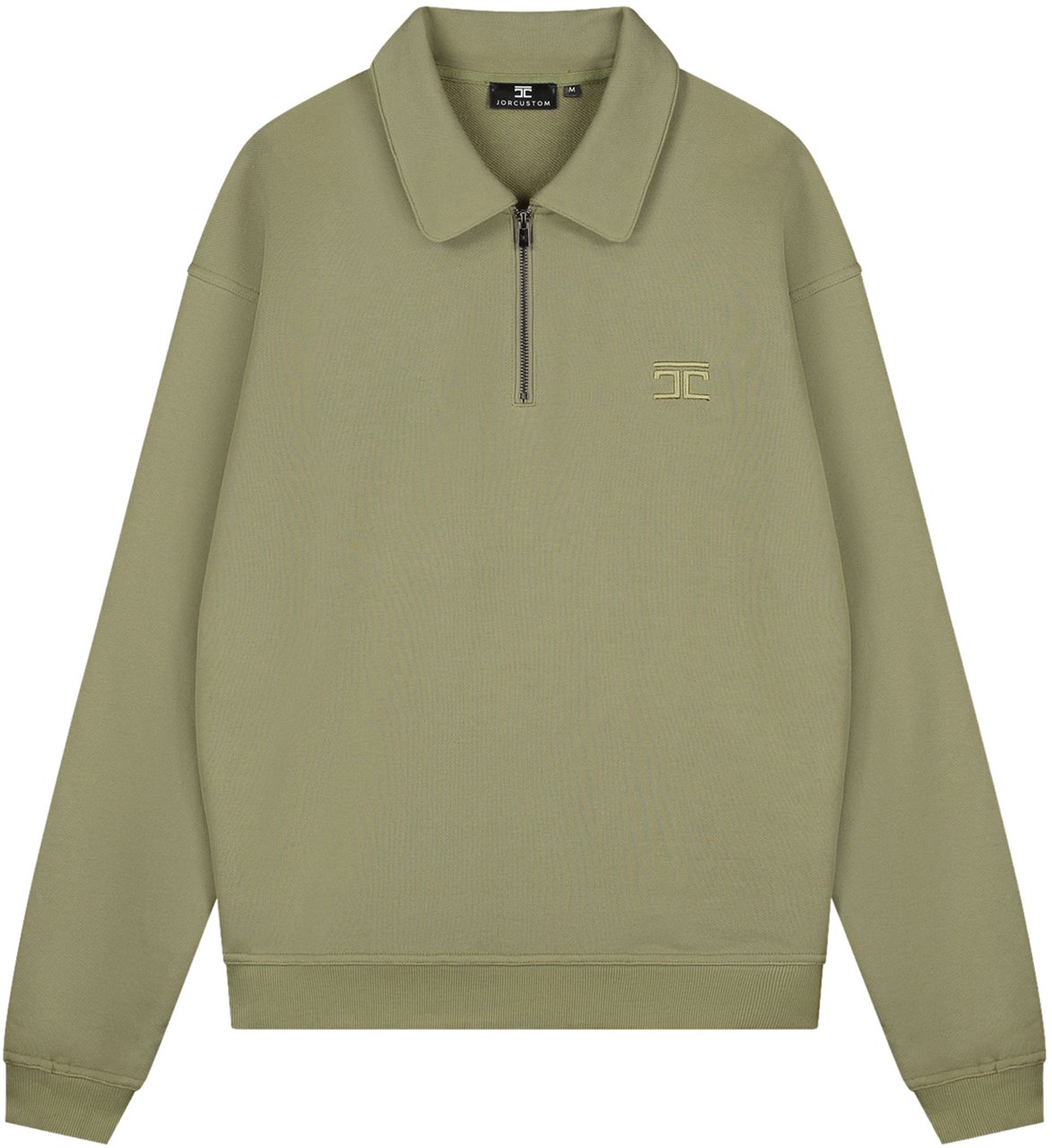 JORCUSTOM Assembly Zip Sweater Olive Groen