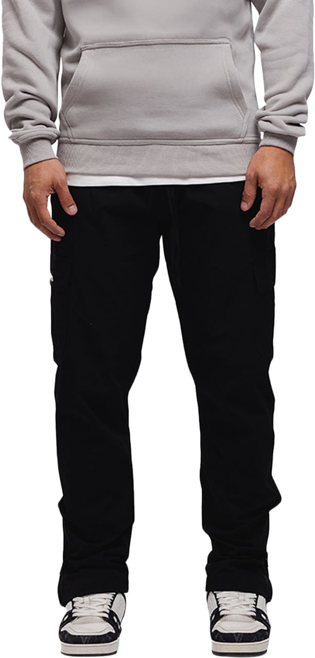 JORCUSTOM Cargo Zip Pants Black Zwart