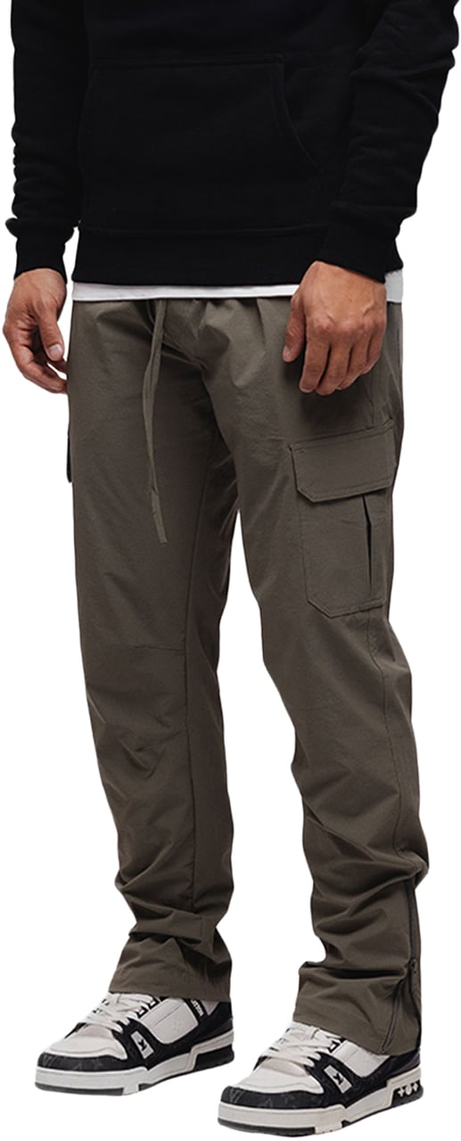 JORCUSTOM Cargo Zip Pants Khaki Groen