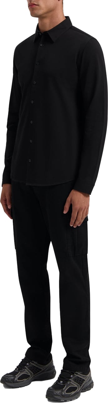 Pure Path Pique shirt overhemd zwart Zwart